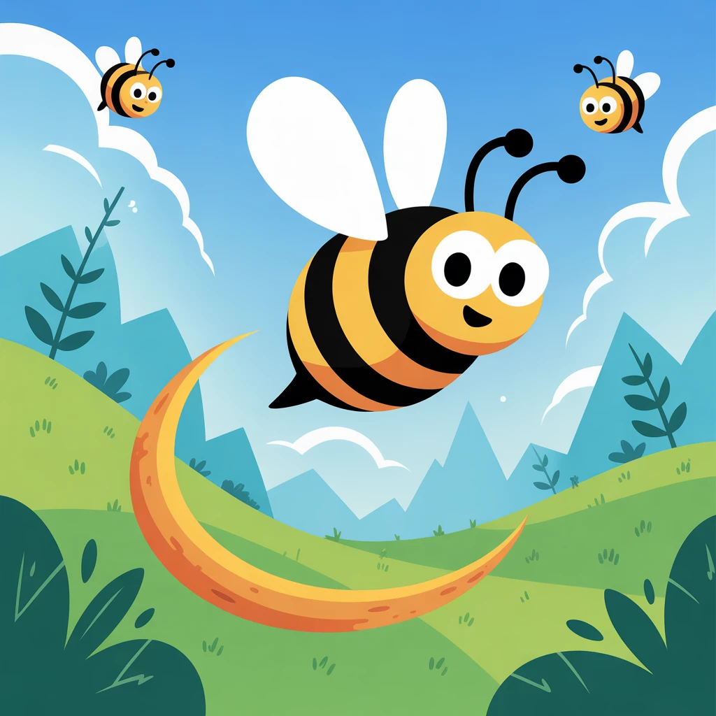 Cover image of Soar with the Flapping Bee: A Free Online Adventure Game