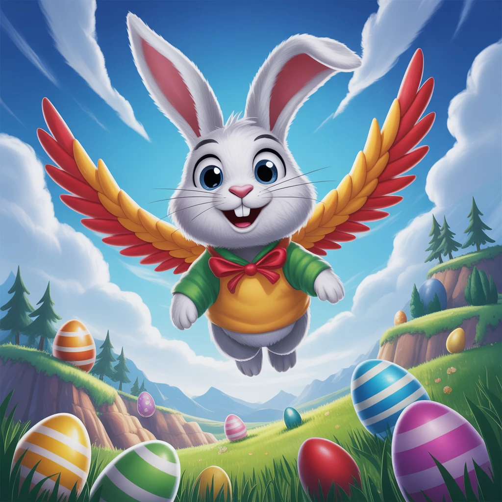 Cover image of Soar with the Flying Easter Bunny: A Free Online Adventure Game