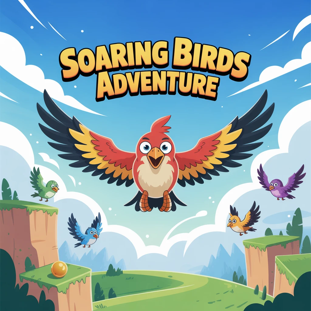 Cover image of Soaring Birds Adventure: Free Online Jumping Game
