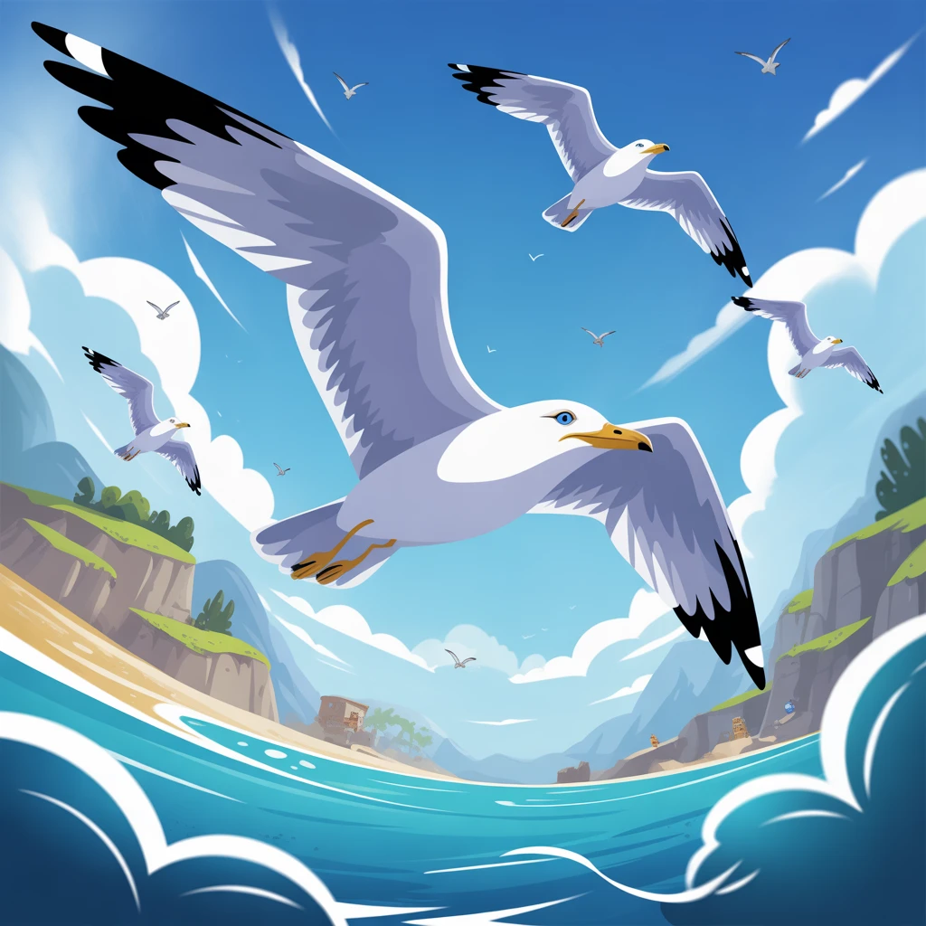 Cover image of Soaring Seagulls: Jump and Glide in This Exciting Online Adventure!