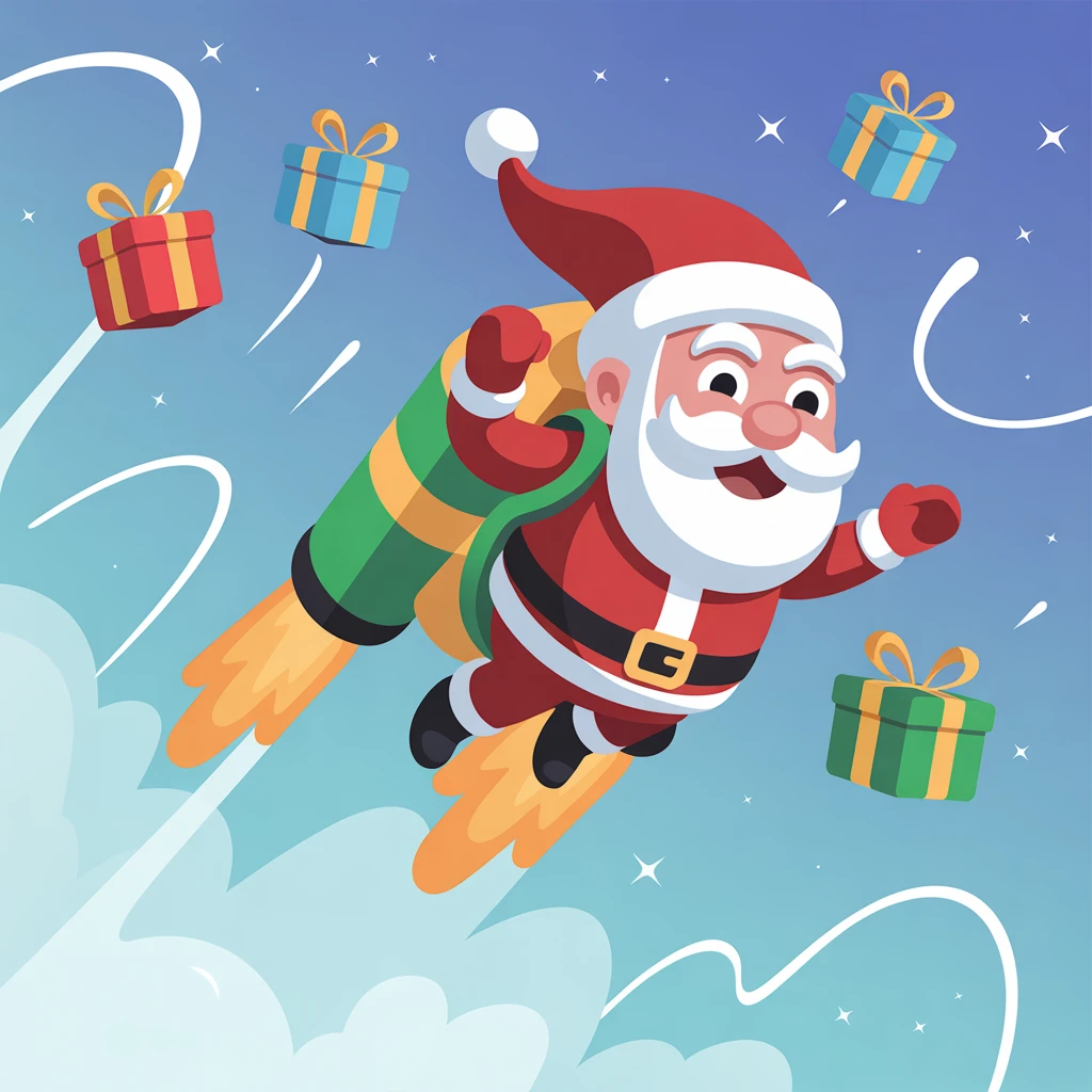 Cover image of Soaring Through Holiday Skies: Jingle Jetpack Adventure
