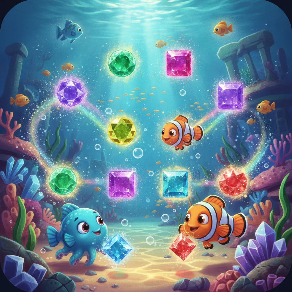 Cover image of Sparkling Jewel Aquarium Adventure - Dive into Free Online Fun!