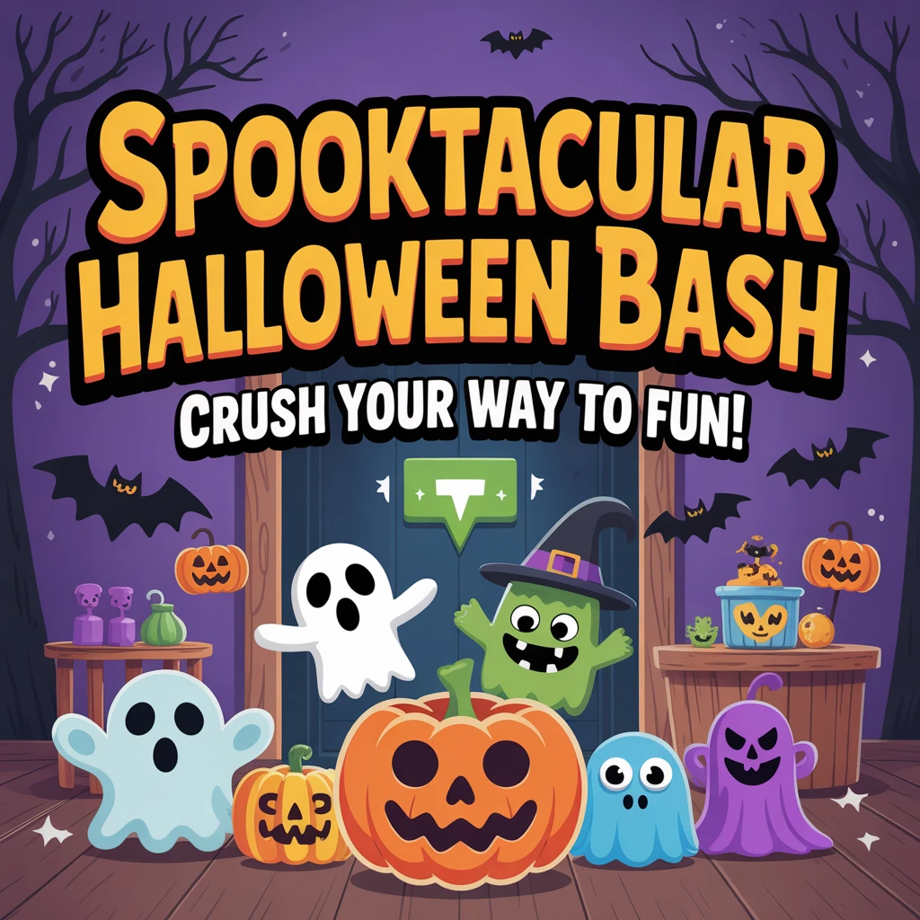 Cover image of Spooktacular Halloween Bash: Crush Your Way to Fun!