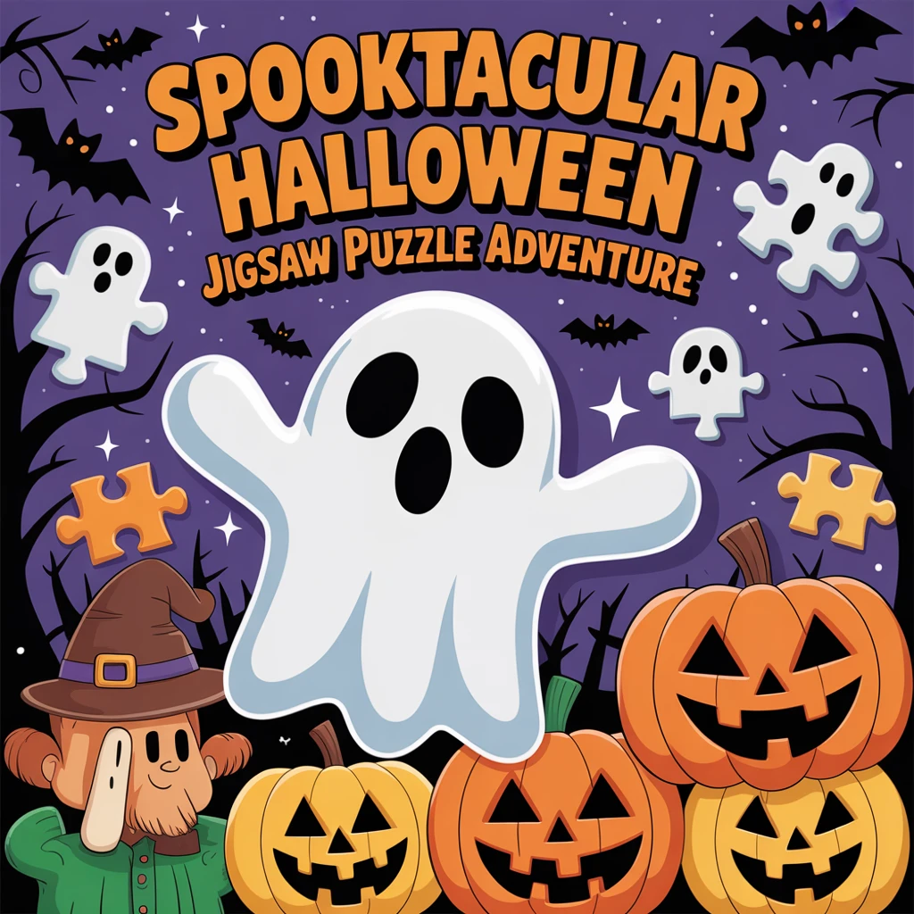 Cover image of Spooktacular Halloween Jigsaw Puzzle Adventure