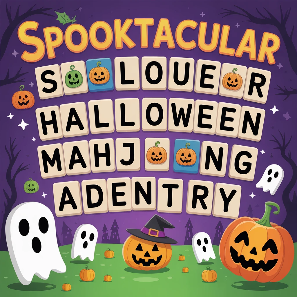 Cover image of Spooktacular Halloween Mahjong Adventure - Play Free Online!