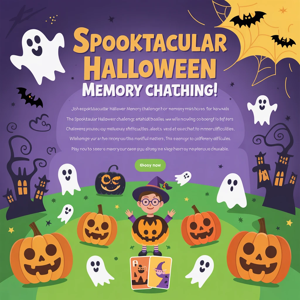 Cover image of Spooktacular Halloween Memory Challenge for Kids