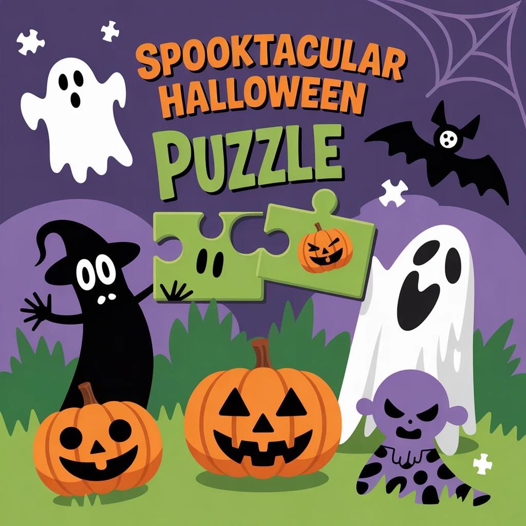 Cover image of Spooktacular Halloween Slide Puzzle Adventure