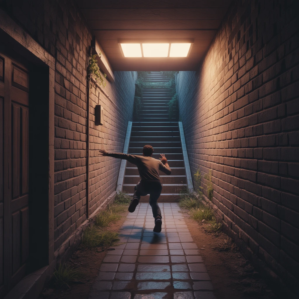 Cover image of Spooky Adventure in the Narrow Passage - Free Online Game