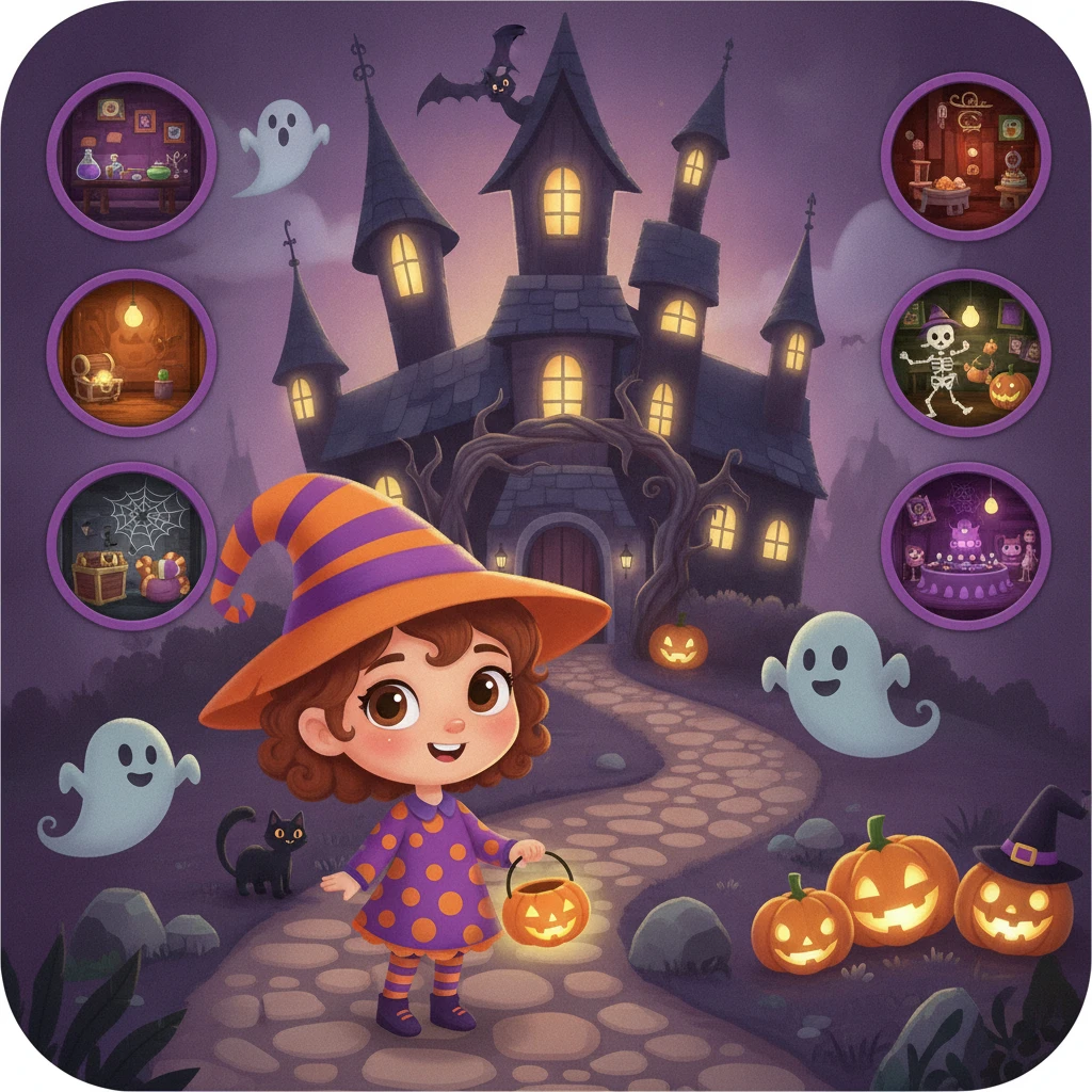 Cover image of Spooky Adventures with Baby Hazel in the Halloween Castle - Free Online Game