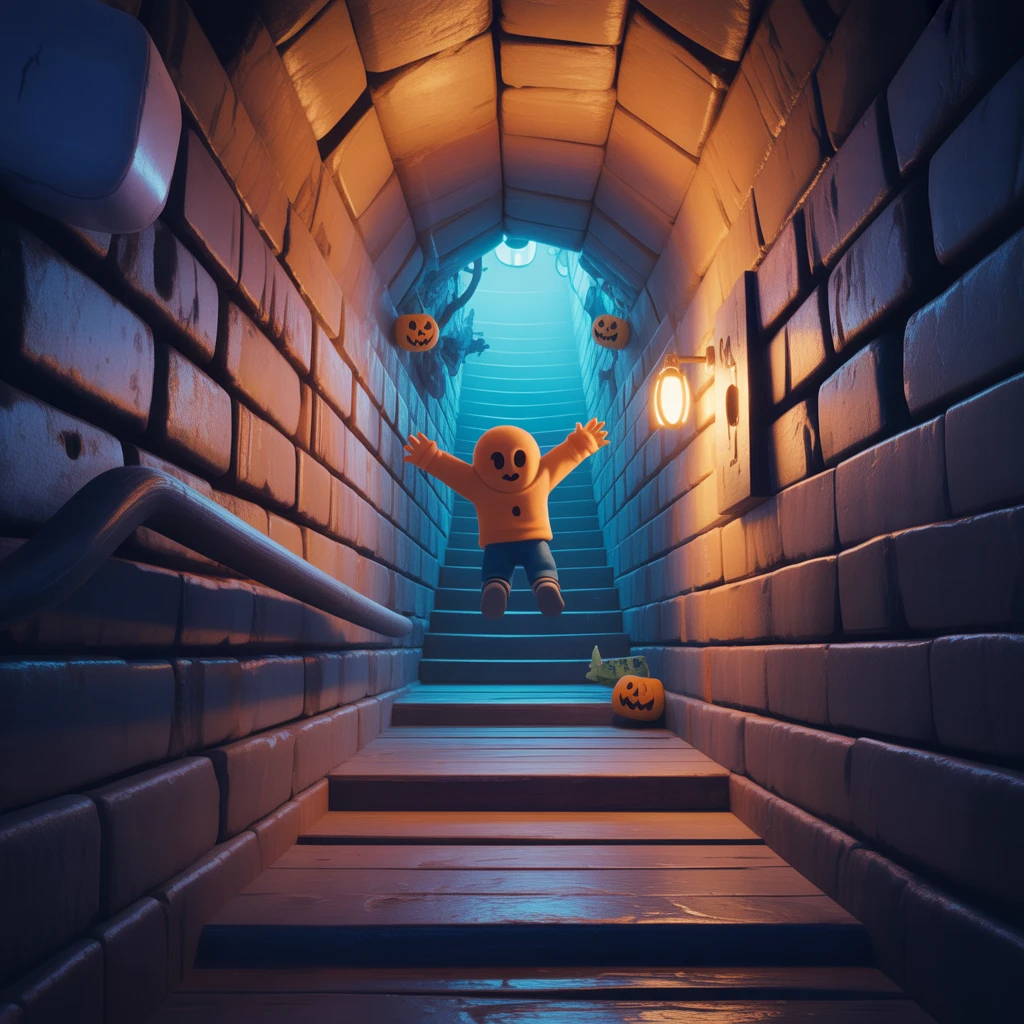 Cover image of Spooky Halloween Adventure: Navigate the Narrow Passage!