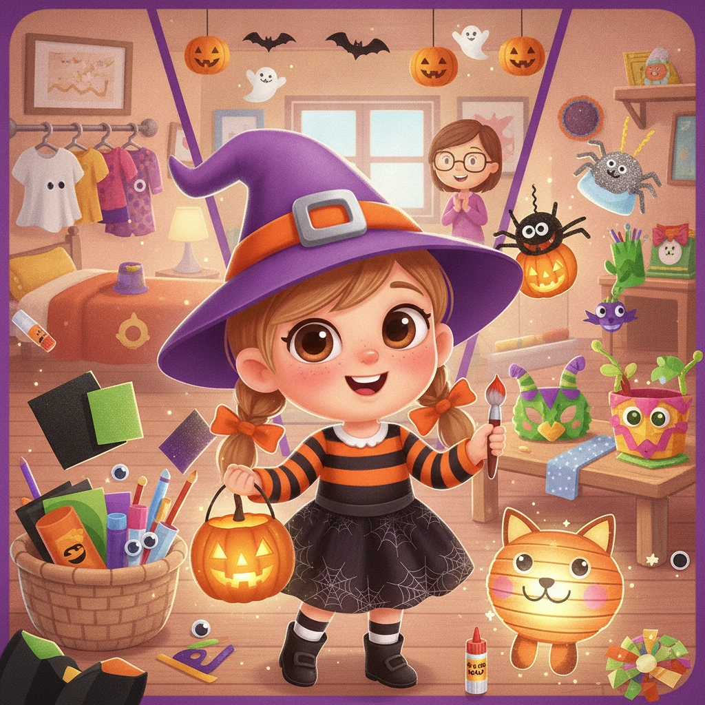 Cover image of Spooky Halloween Crafts with Baby Hazel - Free Online Game