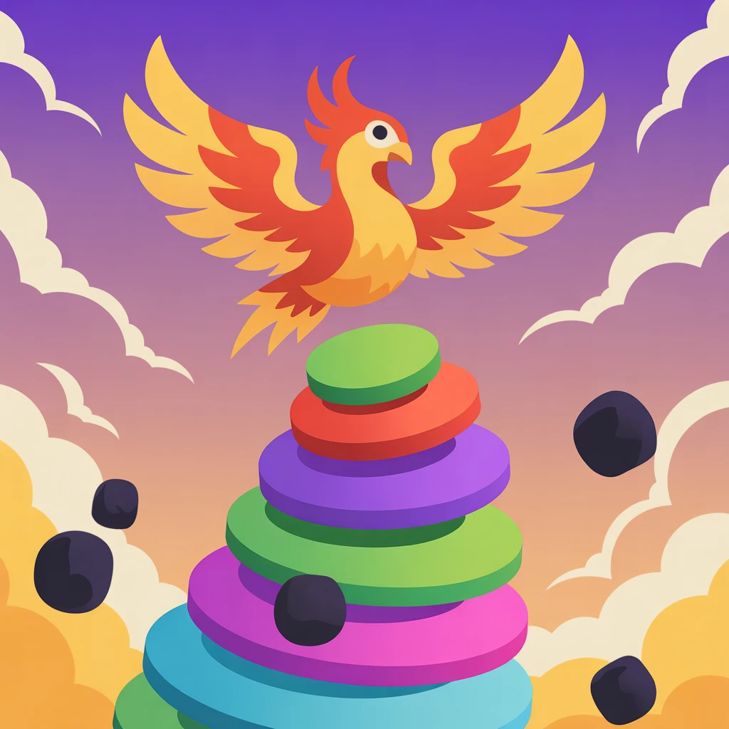 Cover image of Stack Ball: Rise with the Phoenix in this Thrilling Online Adventure