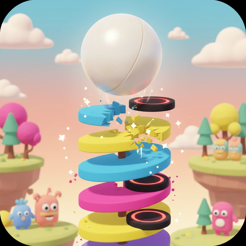 Cover image of Stack Ball: Thrilling 3D Destruction Adventure - Free Online Game