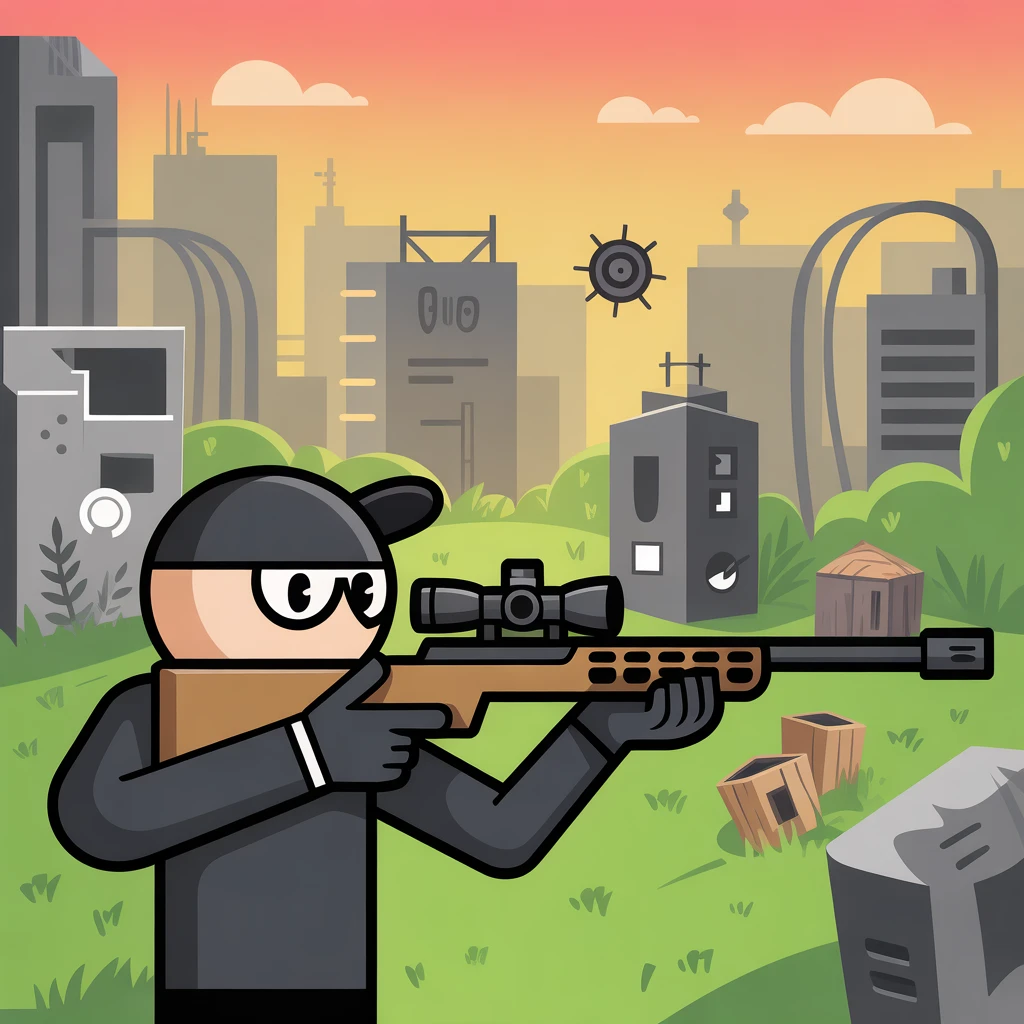 Cover image of Stickman Sniper's Aim: Free Online Shooting Challenge