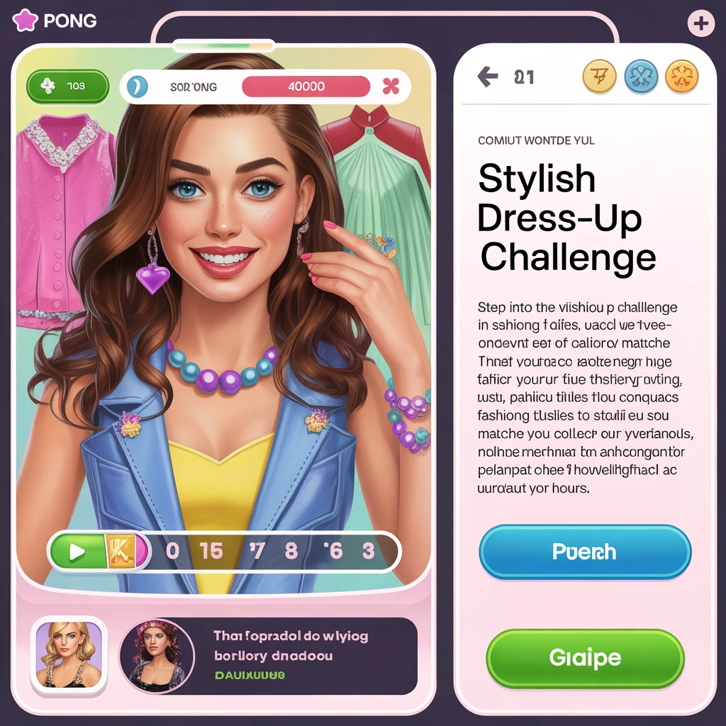 Cover image of Stylish Dress-Up Challenge: Match 3 Adventure Online Game