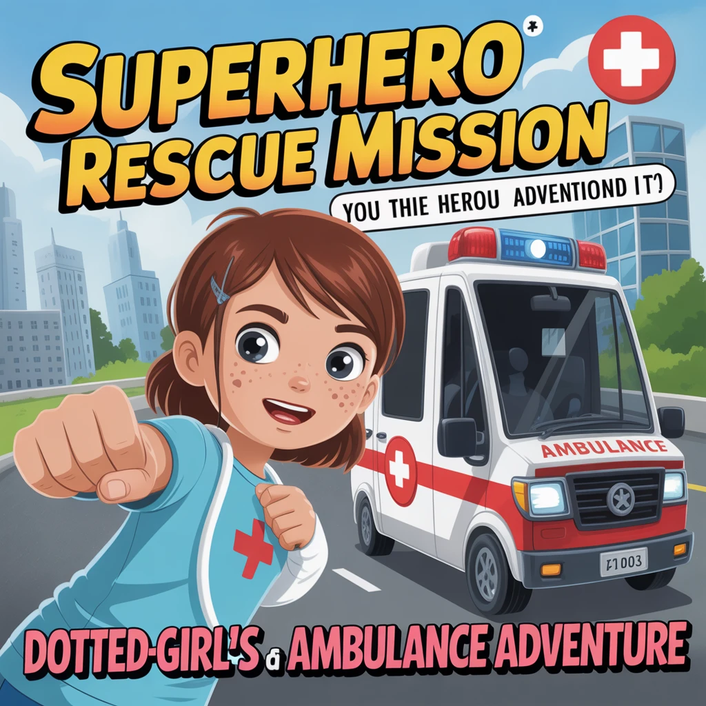 Cover image of Superhero Rescue Mission: Dotted Girl's Ambulance Adventure