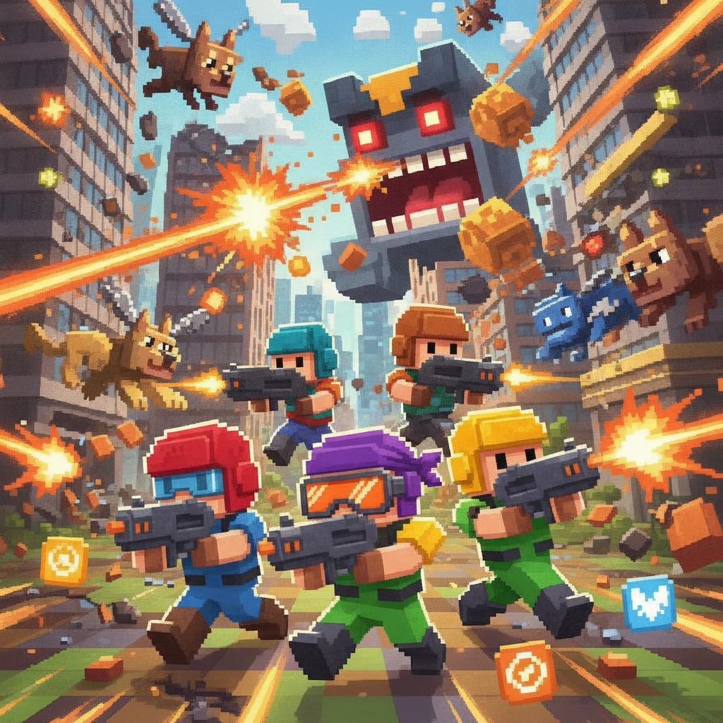 Cover image of Survive the Pixel Invasion: Crazy Apocalypse 4 - Free Online Game 2026