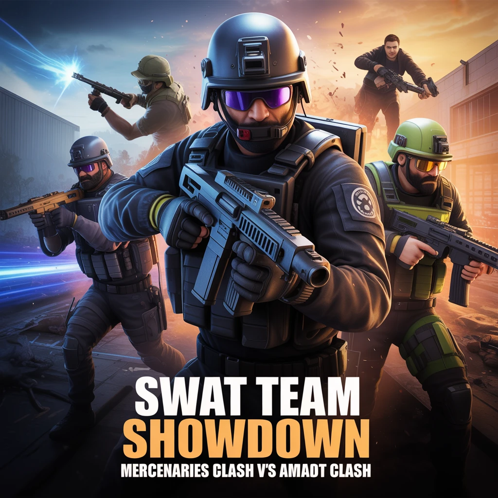 Cover image of SWAT Team Showdown: Mercenaries Clash in this Intense Online Battle Game