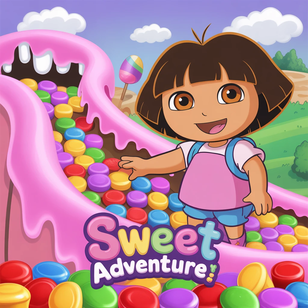 Cover image of Sweet Adventure: Explore Dora's Candy Land in This Fun Online Game!