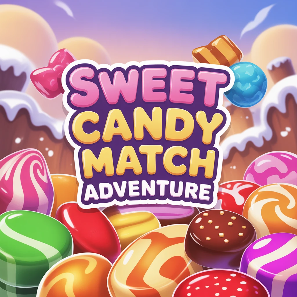 Cover image of Sweet Candy Match Adventure: Play This Free Online Puzzle Game!