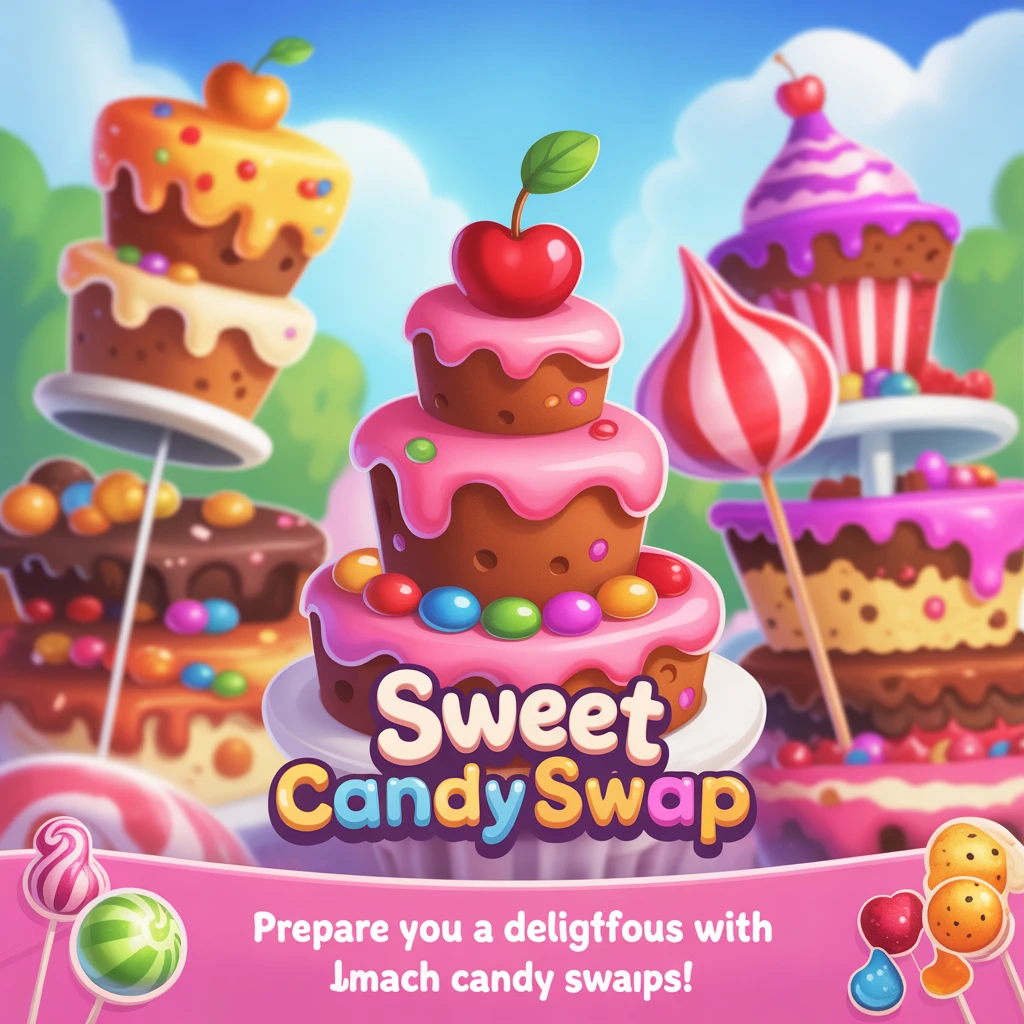 Cover image of Sweet Candy Swap: An Exciting Online Match-3 Adventure