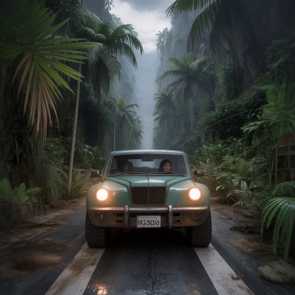 Cover image of Thrilling Adventure: Free Online Jungle Horror Drive Game