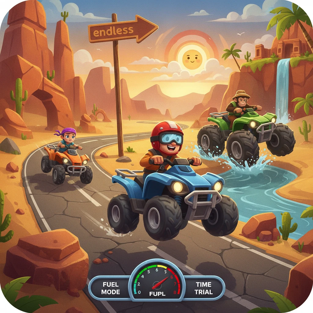 Cover image of Thrilling ATV Adventures on the Highway - Free Online Game