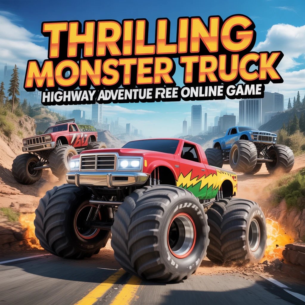 Cover image of Thrilling Monster Truck Highway Adventure - Free Online Game