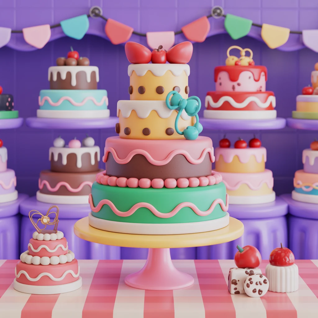 Cover image of Ultimate 3D Cake Decorating Challenge - Free Online Game