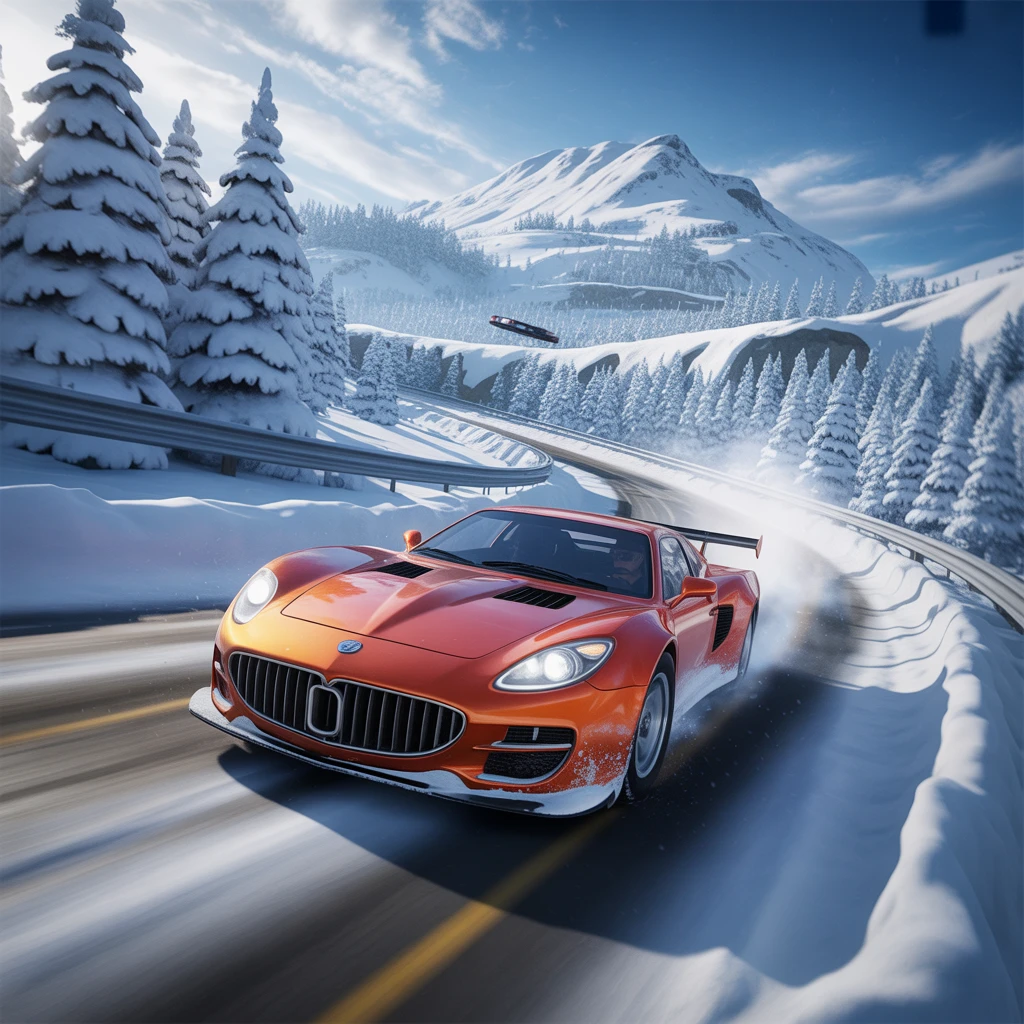 Cover image of Ultimate 3D Snow Track Racing Adventure - Free Online Game