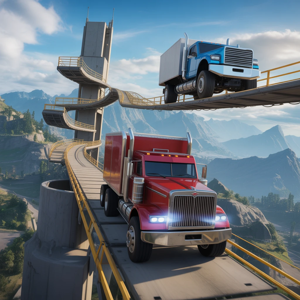 Cover image of Ultimate 3D Truck Driving Challenge: Master the Impossible!
