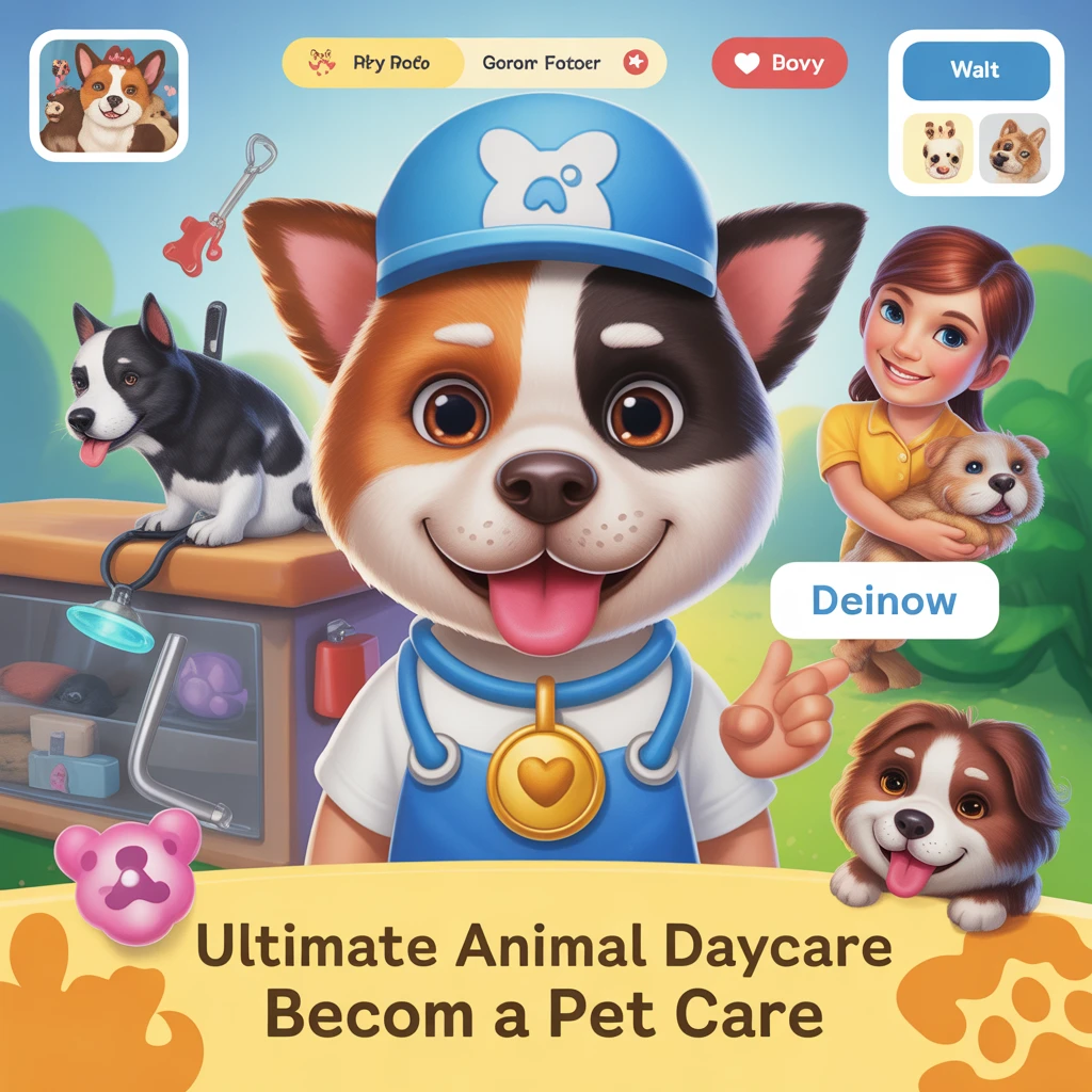 Cover image of Ultimate Animal Daycare: Become a Pet Vet in this Free Online Game!