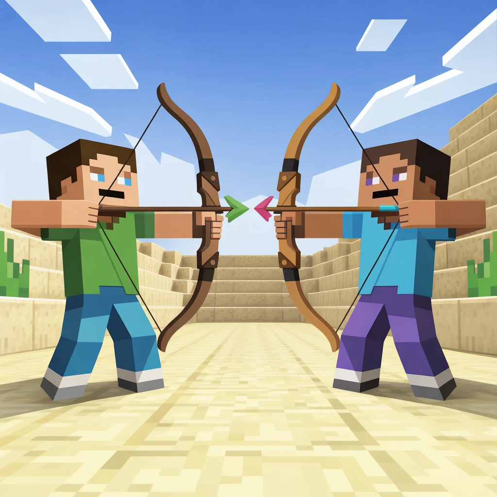 Cover image of Ultimate Archer Challenge: Noob vs Pro in Minecraft Browser Game