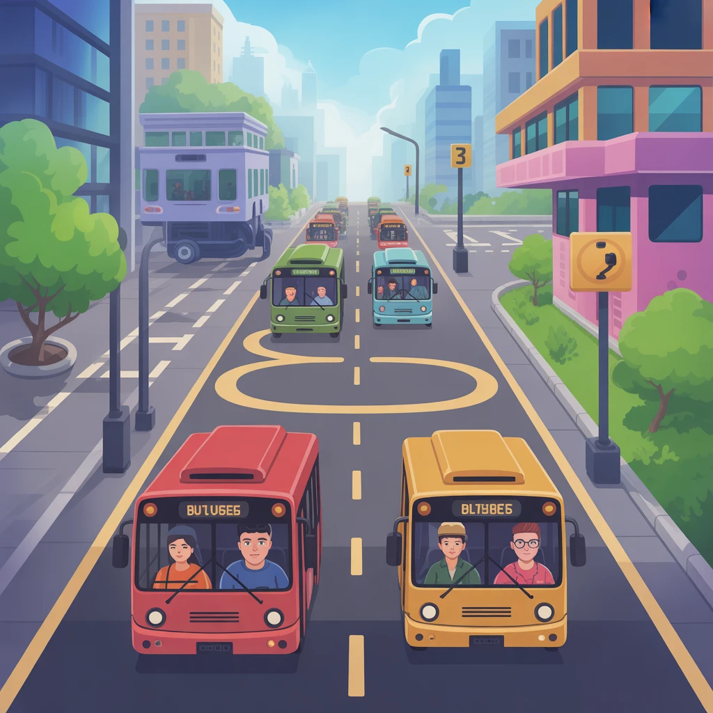 Cover image of Ultimate Bus Traffic Challenge - Free Online Browser Game