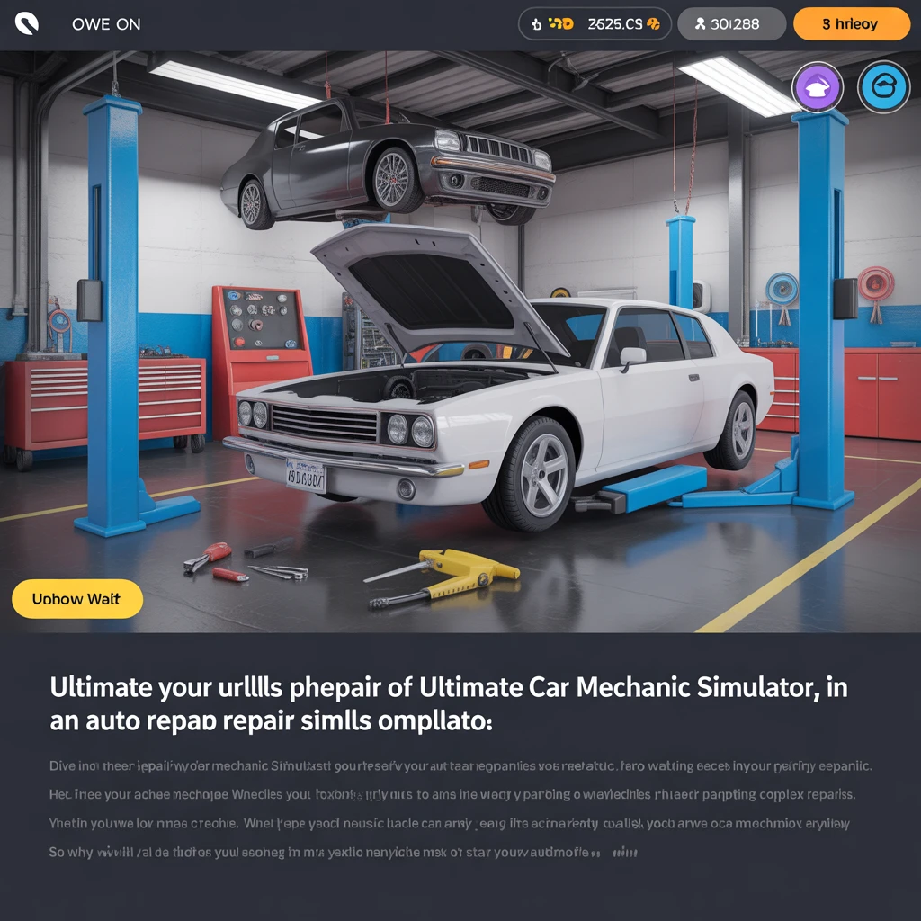 Cover image of Ultimate Car Mechanic Simulator: Master Your Auto Repair Skills Online