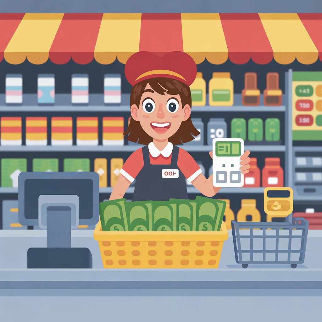 Cover image of Ultimate Cashier Challenge: Your Free Online Supermarket Game