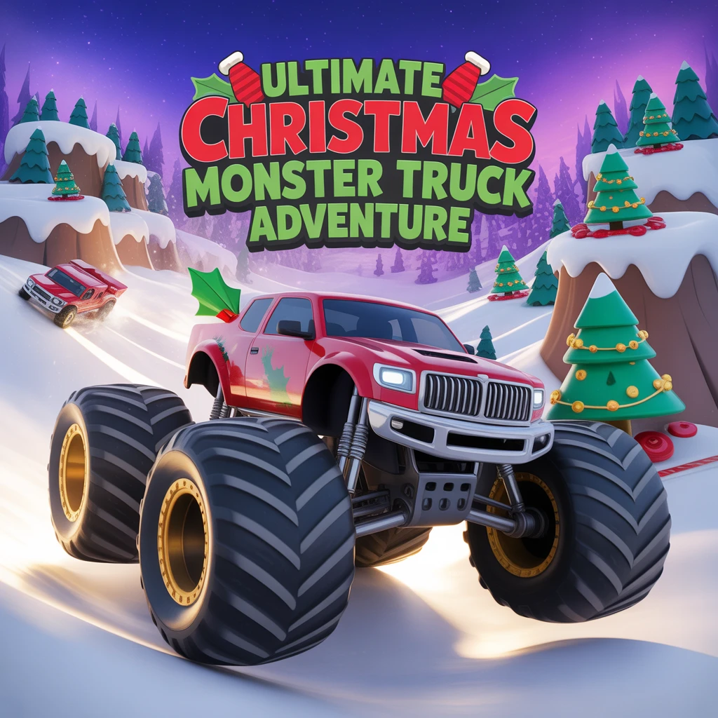 Cover image of Ultimate Christmas Monster Truck Adventure: Free Online Browser Game
