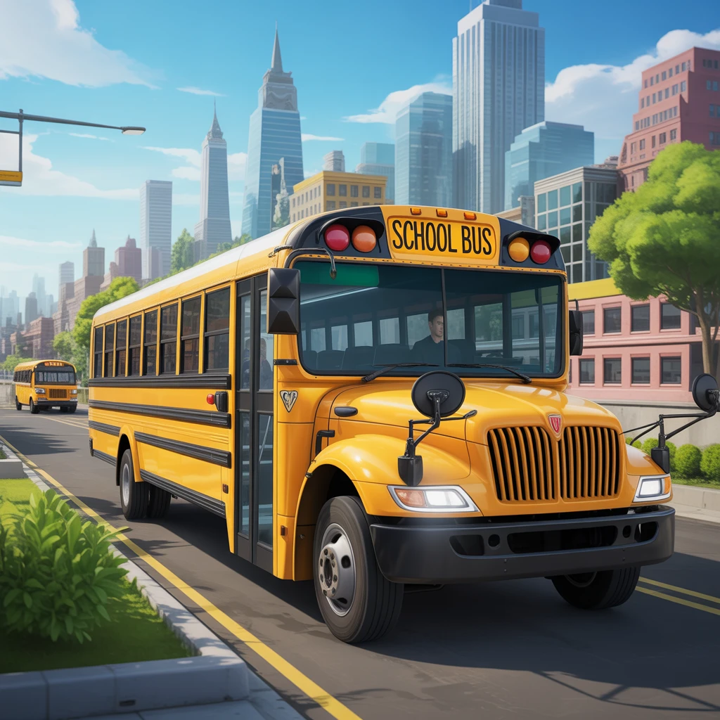 Cover image of Ultimate City School Bus Driving Adventure - Free Online Game