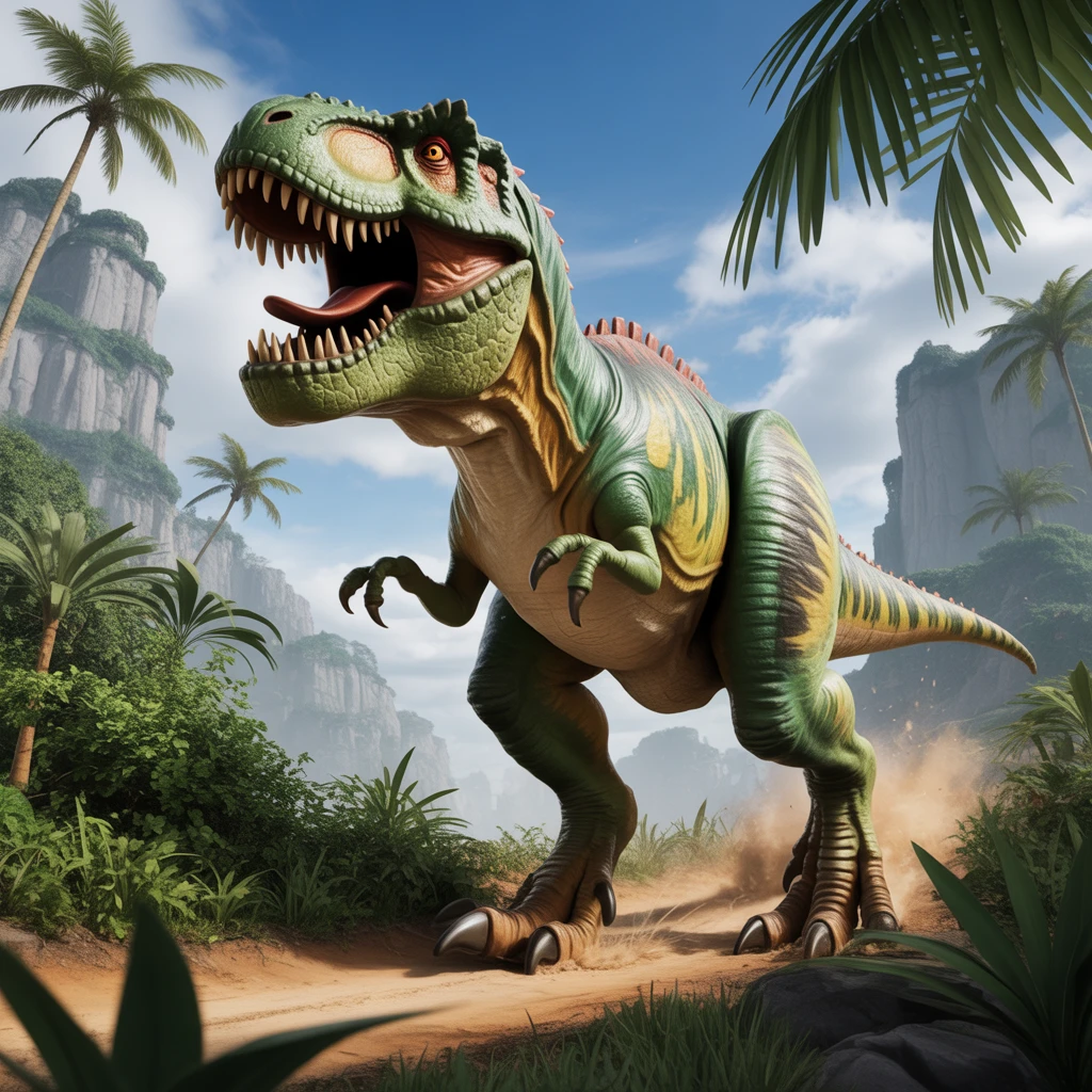Cover image of Ultimate Dino T-Rex Adventure: Race Through the 3D Jungle!