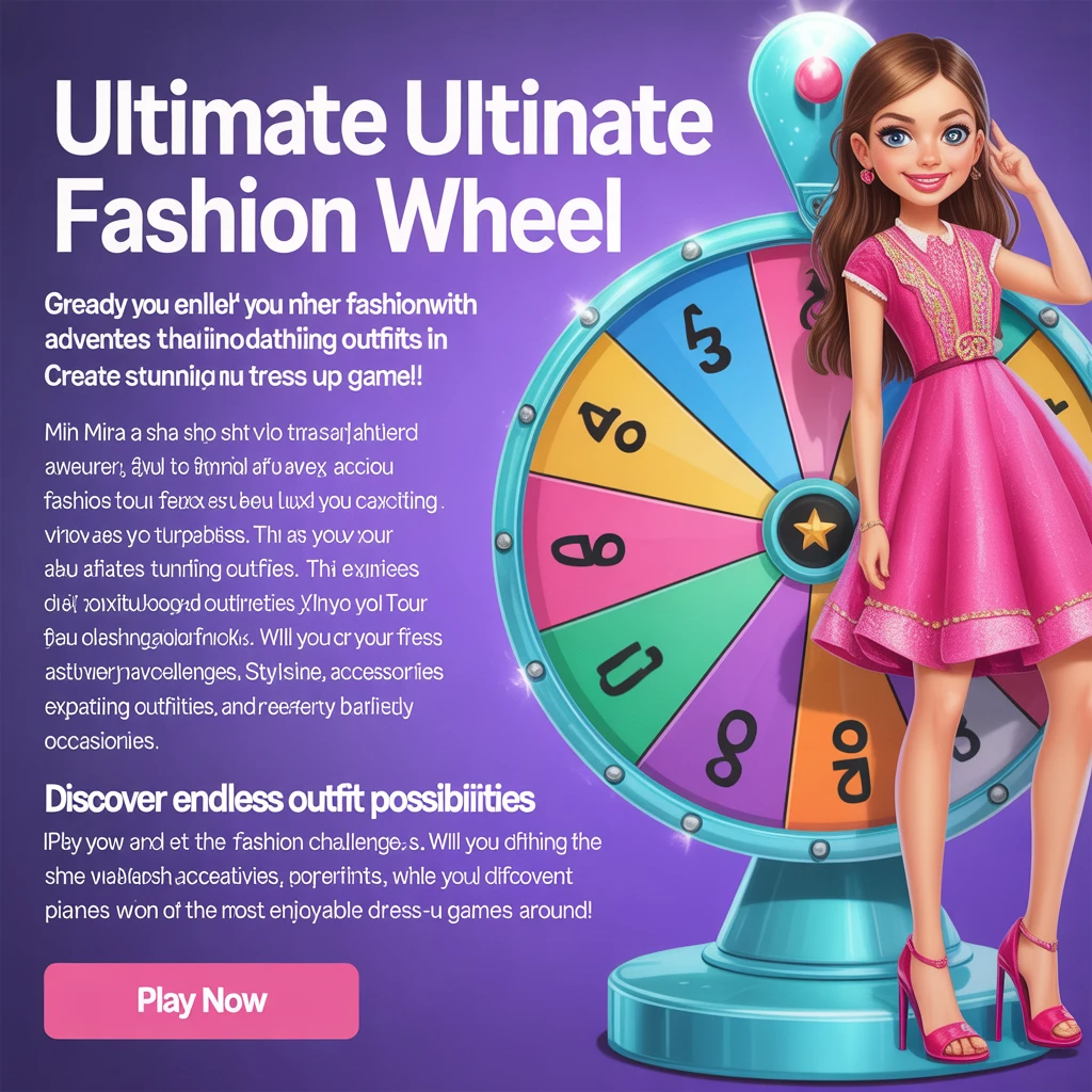 Cover image of Ultimate Fashion Wheel: Create Stunning Outfits in This Free Online Dress Up Game!