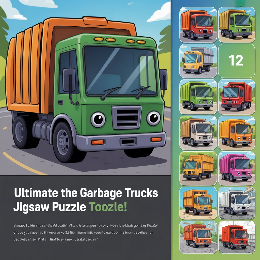 Cover image of Ultimate Garbage Trucks Jigsaw Puzzle - Free Online Game!