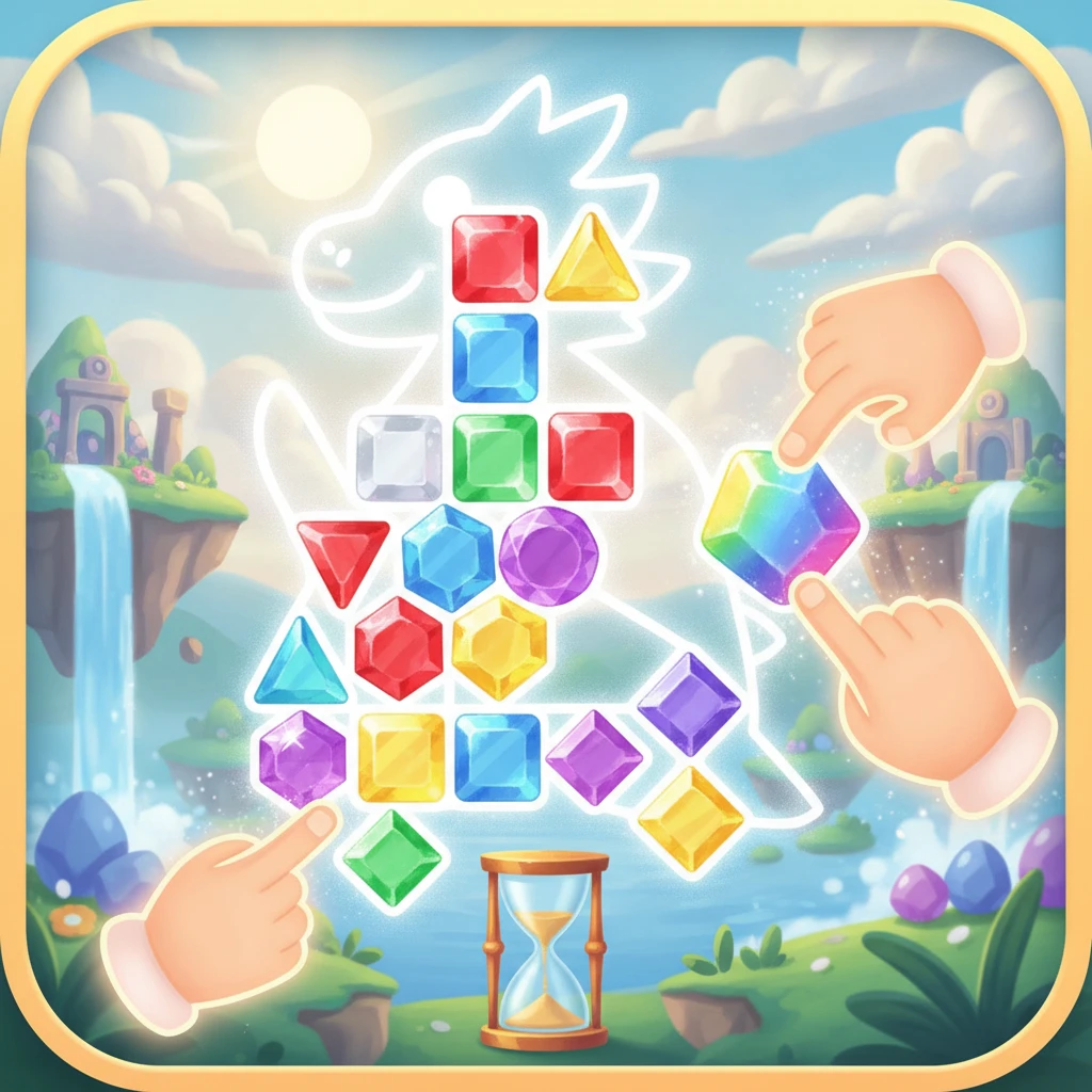 Cover image of Ultimate Gem Sorting Challenge: Free Online Puzzle Game