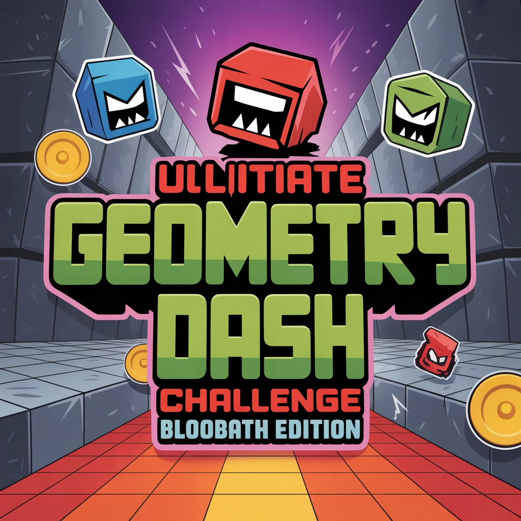 Cover image of Ultimate Geometry Dash Challenge: Bloodbath Edition - Play Free Online!