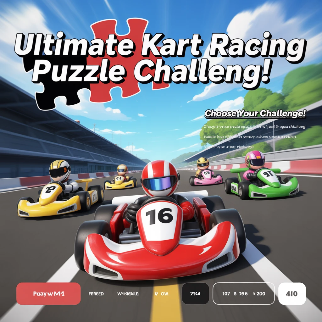 Cover image of Ultimate Kart Racing Puzzle Challenge: Play Free Online!