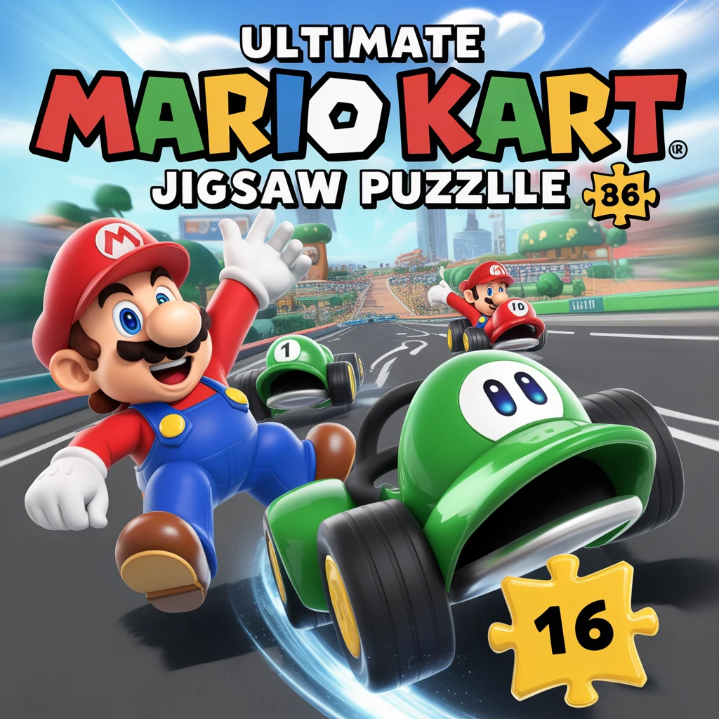 Cover image of Ultimate Mario Kart Jigsaw Puzzle Adventure - Free Online Game!