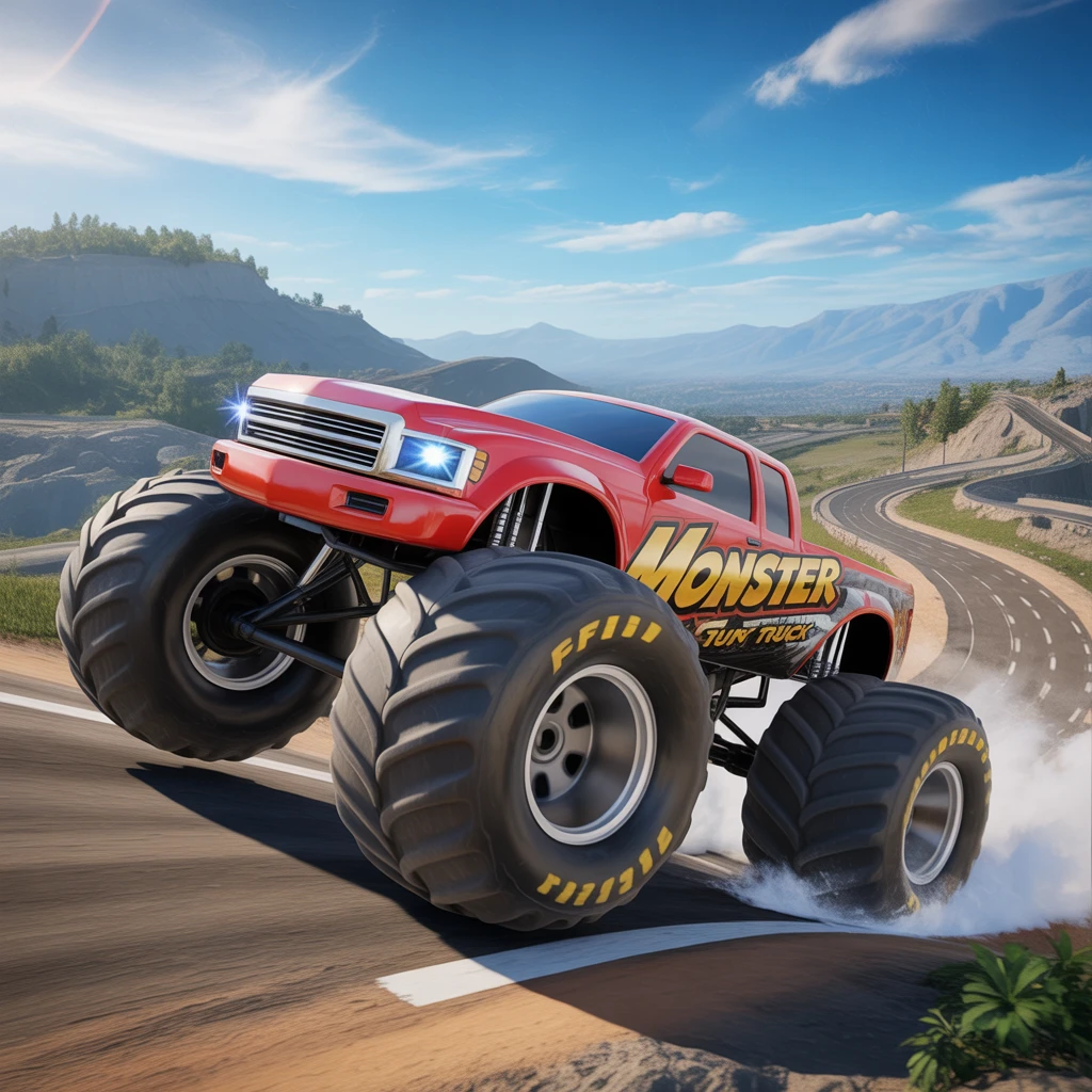 Cover image of Ultimate Monster Truck Stunt Challenge - Free Online Game