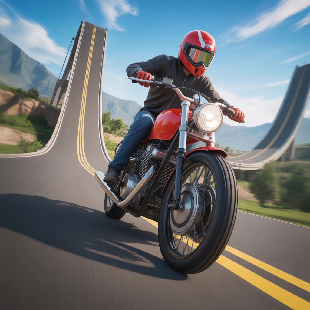 Cover image of Ultimate Motorcycle Stunt Challenge: Conquer the Impossible Tracks Online