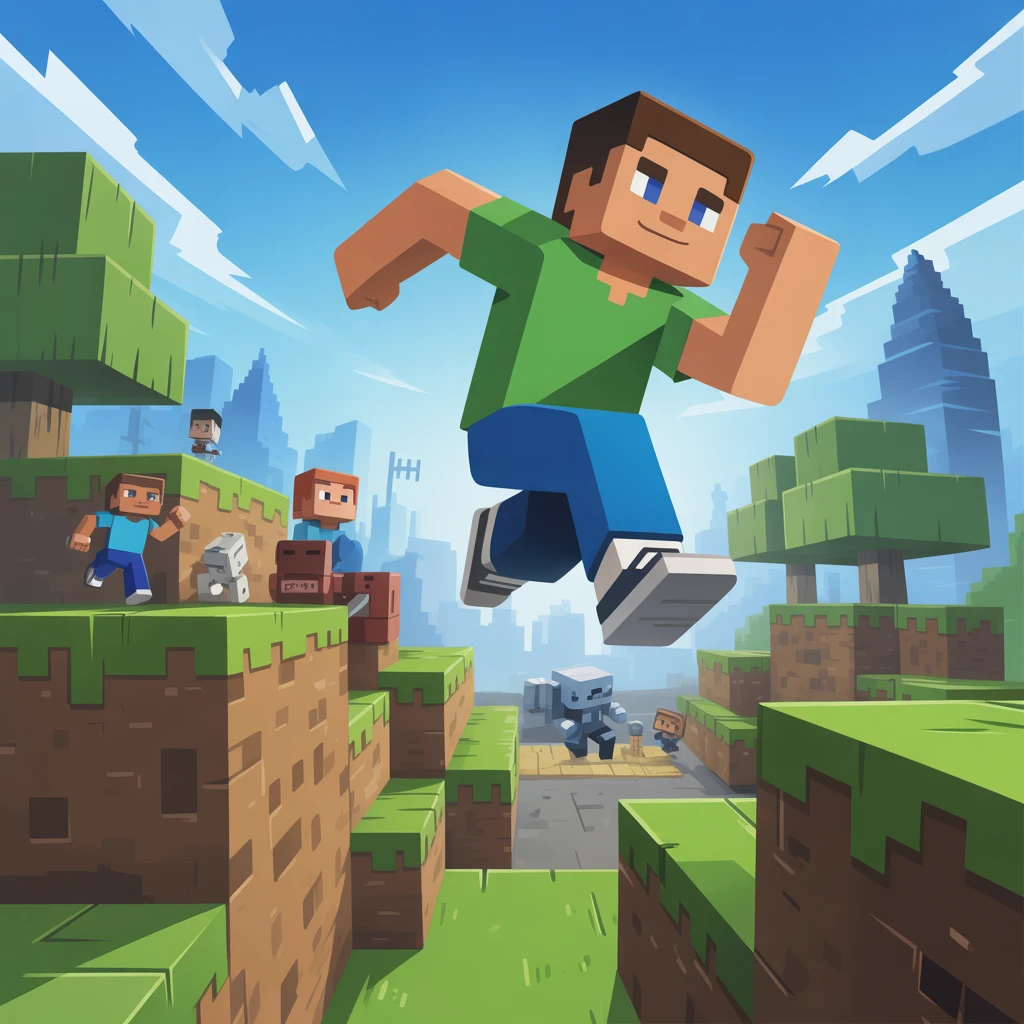 Cover image of Ultimate Noob's 2D Parkour Adventure: Free Online Game