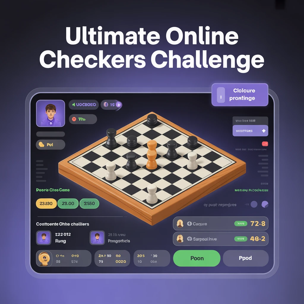 Cover image of Ultimate Online Checkers Challenge: Play Free Browser Game Now!