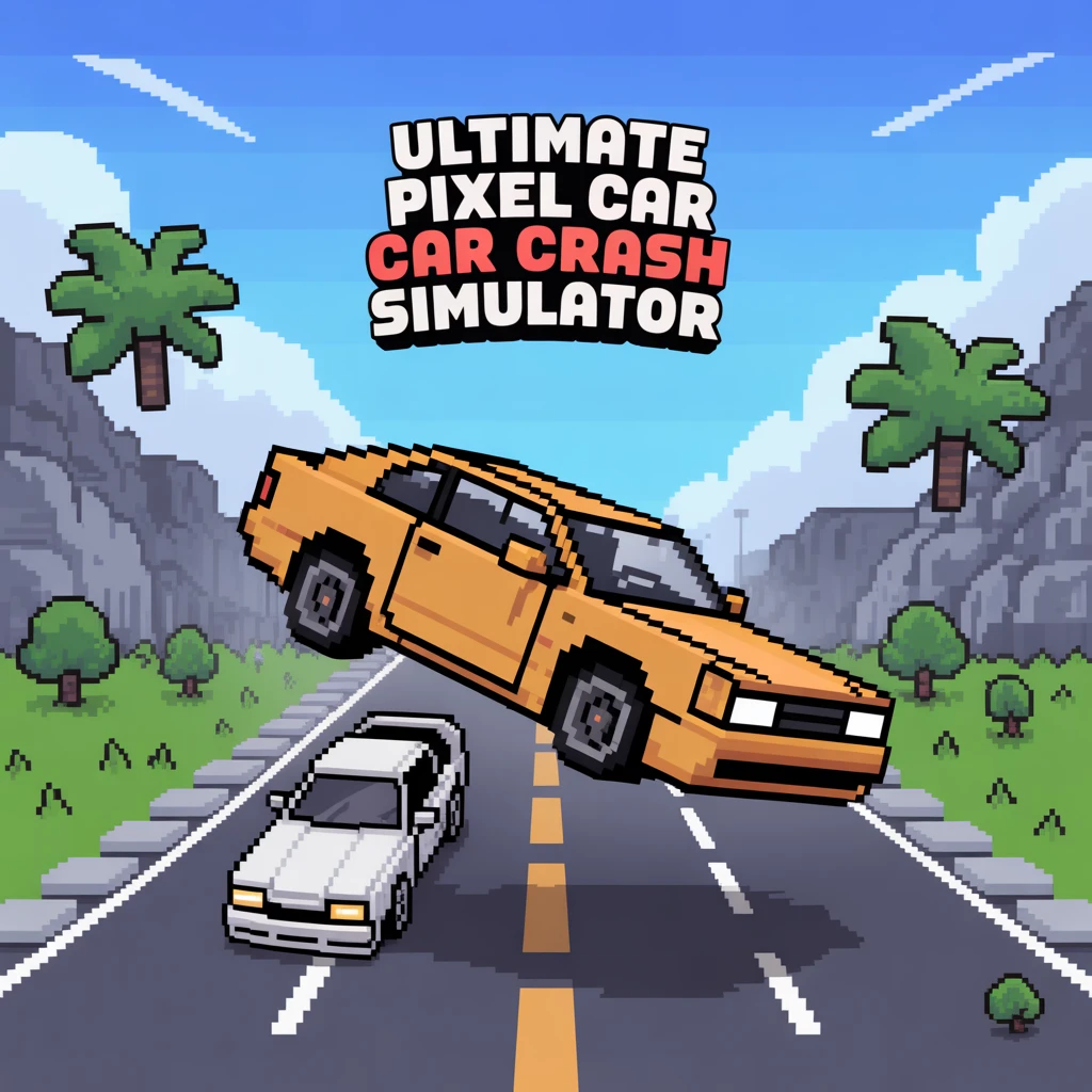 Cover image of Ultimate Pixel Car Crash Simulator: Free Online Demolition Fun